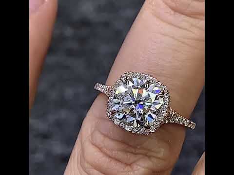 COMVIP Anello Hollow Donna Placcato Argento 925 Con Zirconia Cubica - Regalo Ideale Per Fidanzamento E Matrimonio