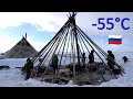 far north survival. building the dwelling of the nenets chum🦌 reindeer migration to the arctic