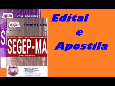 Edital e Apostila Concurso SEGEP MA 2016: Agente Penitenciário