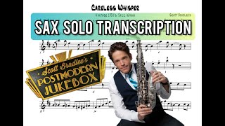 CARELESS WHISPER - Dave Koz - ft. Postmodern Jukebox - Sax Solo Transcription