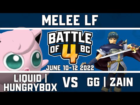 Liquid | Hungrybox vs Golden Guardians | Zain - Melee Singles Losers Finals - Battle of BC 4