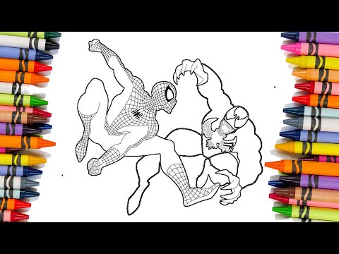 how to coloring spiderman vs venom | LD TV coloring page
