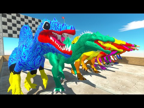 Fight for Justice with Spinosaurus Huggy Wuggy vs Team Supeheroes Hunting Found Jurassic world ARBS