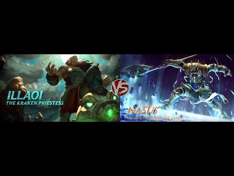 League Of Legends - GypsyDanger454 - Illaoi VS MAX E Nasus Top Lane  S6.23 WITH FRIENDS!