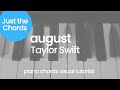 Piano Chords - August (Taylor Swift)