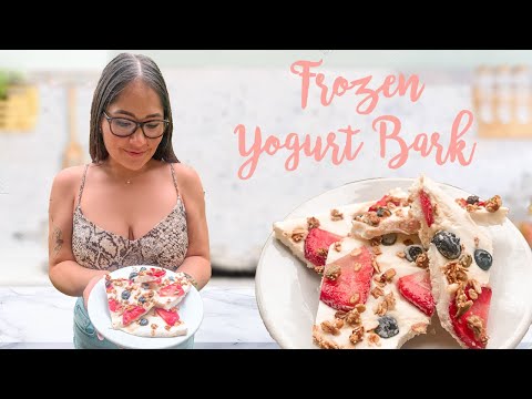 FROZEN YOGURT BARK | Healthy & Quick Summer Snack | 5 Minute Recipe
