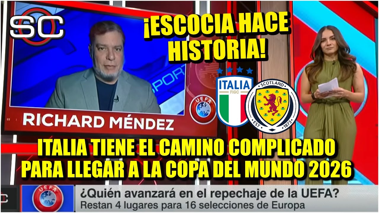 ESCOCIA SORPRENDIÓ tras clasificar al MUNDIAL. ITALIA, otra vez, con OSCURO PANORAMA | SportsCenter