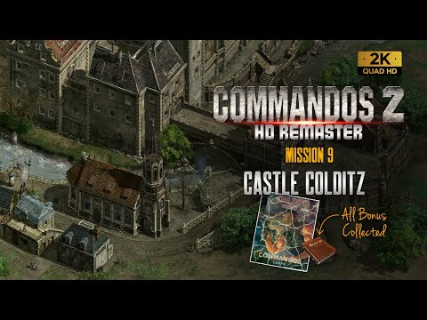 Commandos 2 HD Remaster: Castle Colditz -  Misson 9 (All Bonuses)