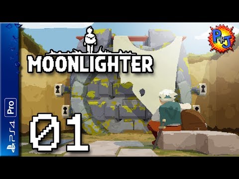 Let's Play Moonlighter | PS4 Pro Walkthrough Gameplay | Episode 1 Dungeon Diving Shopkeeper (P+J)