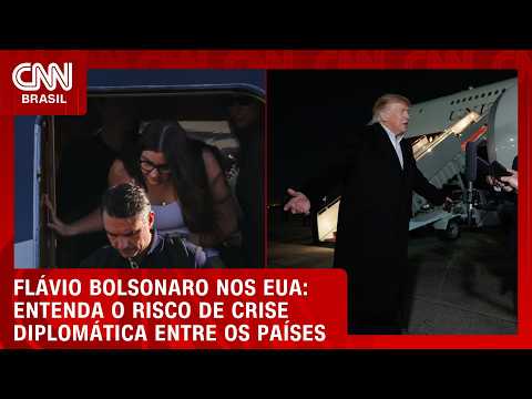 Fuga de Flávio Bolsonaro aos EUA pode gerar crise diplomática do país com o Brasil? | LIVE CNN