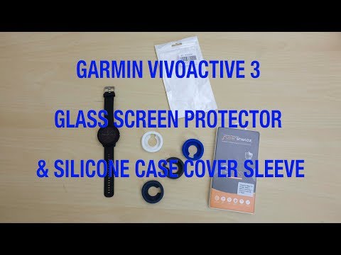 Garmin Vivoactive 3 Glass Screen Protector and Silicone Case Cover Sleeve