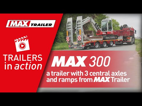 MAX300 - a trailer with 3 central axles and ramps from MAX Trailer