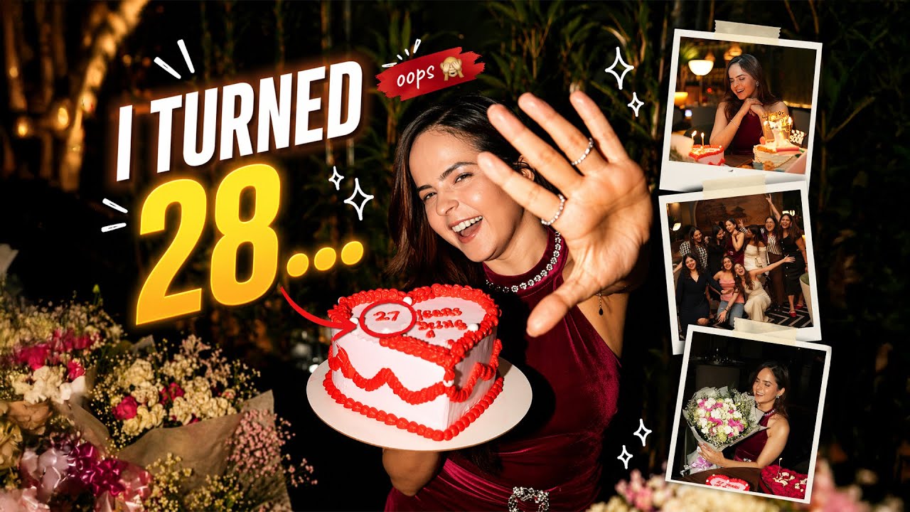 I turned 28…but my cake says 27?? 🎂😂 | birthday vlog