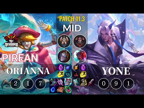 SG Pirean Orianna vs Yone Mid - KR Patch 11.3