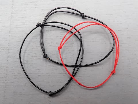 Instructions for basic sliding knot technique - DIY jewelry making