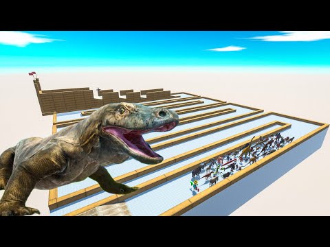 Escape From Komodo Dragon - Last Survivor - Zigzag Course | Animal Revolt Battle Simulator