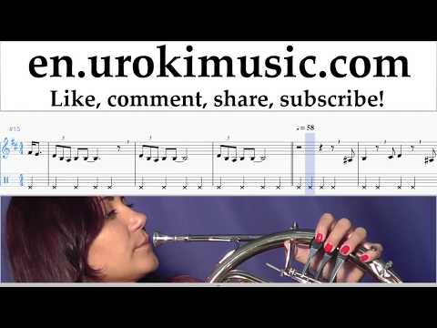 How to Play French Horn The Pink Panther - Theme Song Tabs Part#2 um-i352