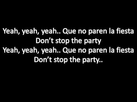Pitbull ft TJR don't stop the party lyrics