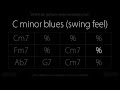 C Minor Blues Backing Track Jazz Swing Feel