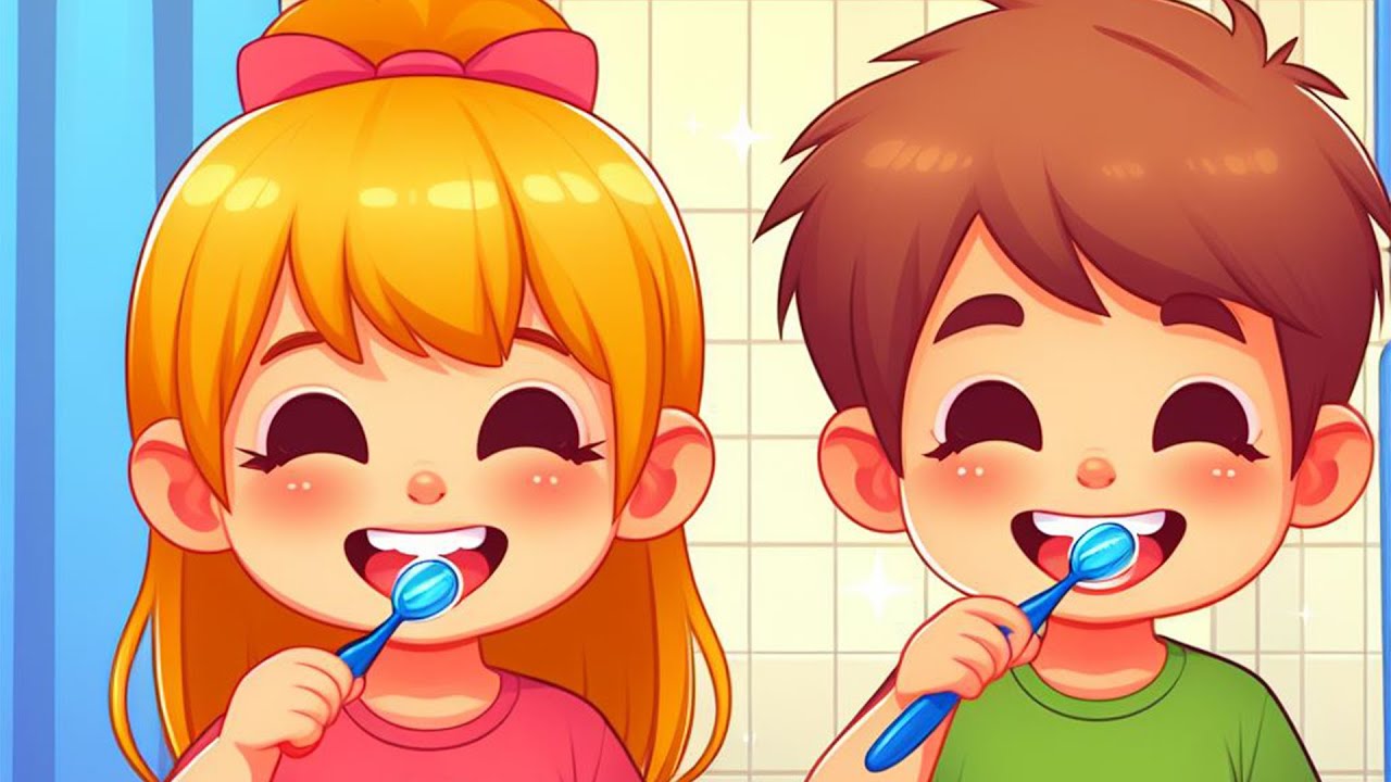 As crianças escovam os dentes regularmente e não têm cáries - Desenhos e músicas infantis
