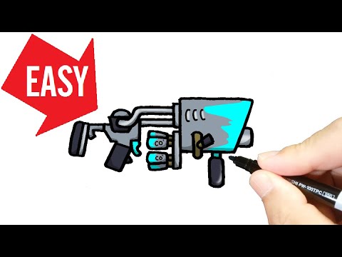 How to draw Fortnite guns【Snowball Launcher】Easy & Cute drawing｜Jolly Art NEGI