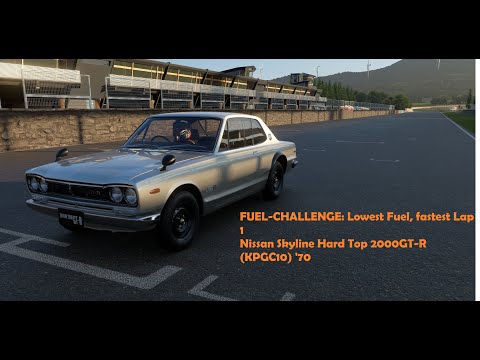 FUEL-CHALLENGE: Lowest Fuel, fastest Lap 1 | Nissan Skyline Hard Top 2000GT-R (KPGC10) '70