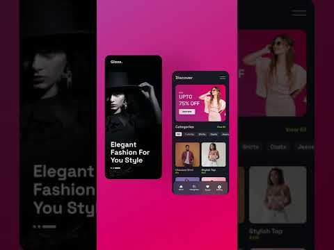 Fashion App UI design - Wireframe to UI #shorts