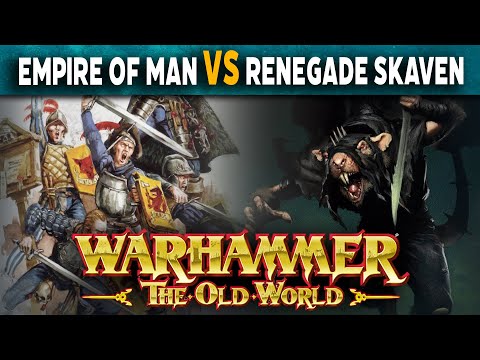 Empire of Man Knights of White Wolf VS Renegade Skaven - Warhammer The Old World Live Battle Report
