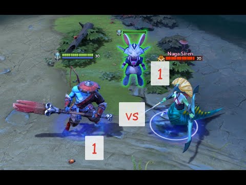 Phantom Lancer vs Naga Siren  1 vs 1  30 lvl  8 slots! Who do you think will win??