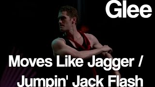 Glee - Moves Like Jagger / Jumpin&#39; Jack Flash (lyrics)