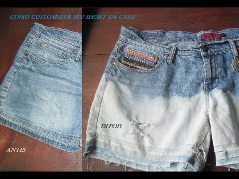 DIY: Como customizar seu short em casa! Velho vira novo!