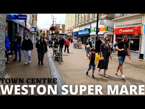 A walk through WESTON Super MARE - England - Town Centre