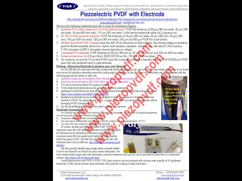 Etching Electrode from Piezo PVDF Film, PolyK USA