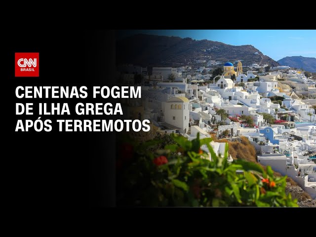 Centenas fogem de ilha grega após terremotos | CNN PRIME TIME