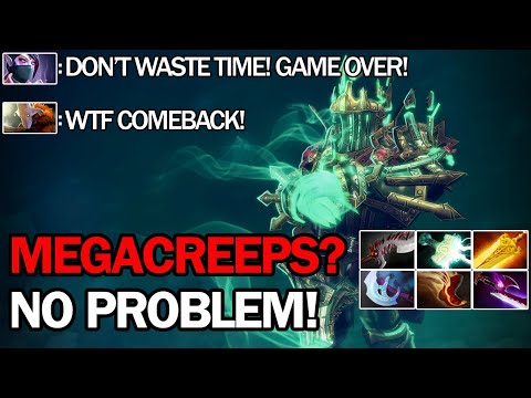 Crazy Farming Wraith King 1000GPM - Epic Megacreeps Comeback Immortal Rank Dota 2