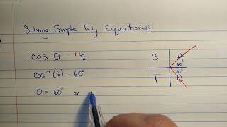 Solving simple trig equations