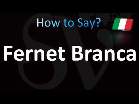 How to Pronounce ''Fernet Branca'' Correctly! (Italian)