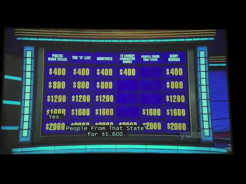 Double Jeopardy, Tim Lopez Day 2 - 2nd Daily Double (6/9/21)