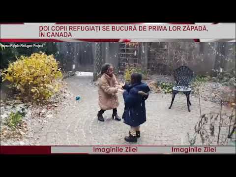 IMAGINILE ZILEI 13 Noiembrie - Bucurie la vederea primilor fulgi de nea