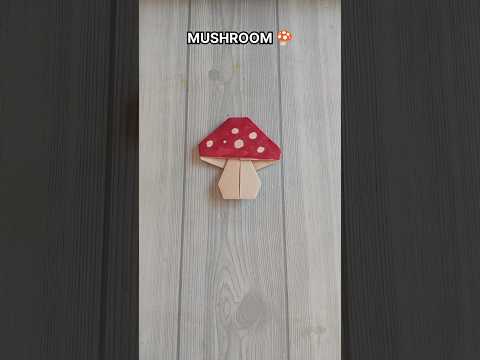 MUSHROOM ORIGAMI| HOW TO MAKE MUSHROOM CRAFT| TUTORIAL| STEP BY STEP FOLDING| PAPER CRAFT| ART