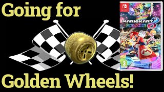 Can we unlock the golden wheels on Mario Kart 8 [ Big Blue time trial without shortcut ]