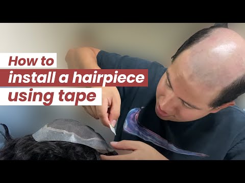 How to install a hairpiece using tape