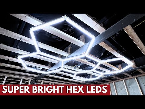 Hexagon LED Garage/Workshop Lights Installation | Builds by Maz