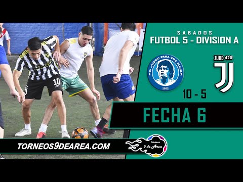 YJPVM vs Juve 420 - Futbol 5 A - Sabados - Fecha 6 - Torneos 9 de Área 🏟⚽