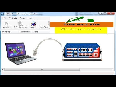 TEST ASSOCIATE IN OMICRON | How to connected omicron with laptop | how to communicated with omicron