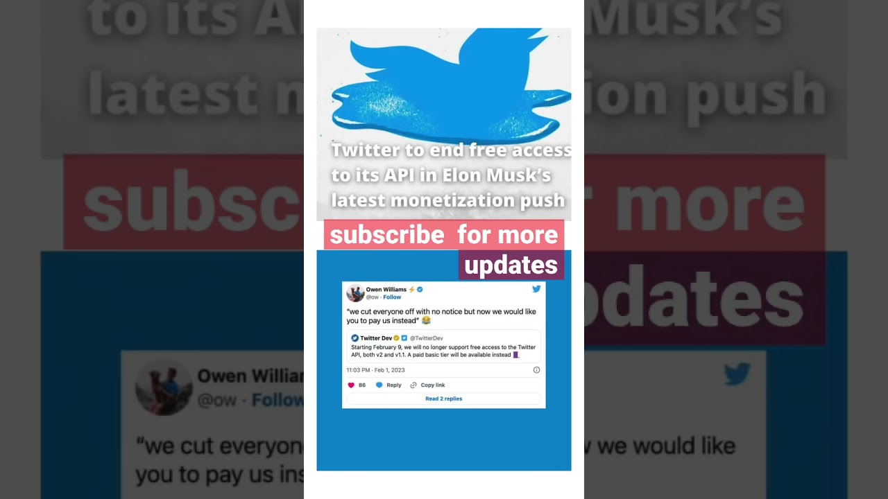 Twitter will stop offering free access to the Twitter API starting from February 9 #shorts #twitter