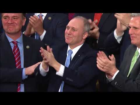 GREAT MOMENT! President Trump calls out Rep. Steve Scalise in State of the Union