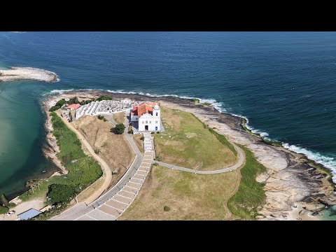 🚁 Vista incrível 360° da Igreja de Saquarema | Drone sobre a Igreja de Nossa Senhora de Nazareth