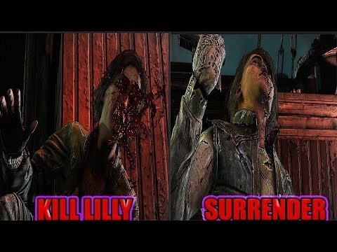 Clem Lets AJ Kill Lilly vs Don't Kill Lilly - The Walking Dead Final Season