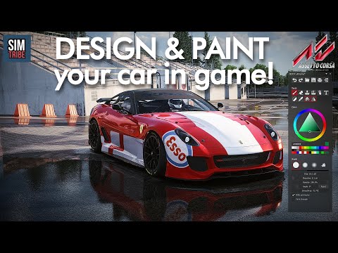 Design & Paint your car in game in real time! | 2 Minute Tutorial | Assetto Corsa Guides & Tutorials